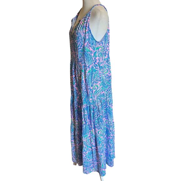 NWT! Lilly Pulitzer Maribella Halter Maxi Dress Lilac Rose We Mermaid It Medium - Picture 3 of 8